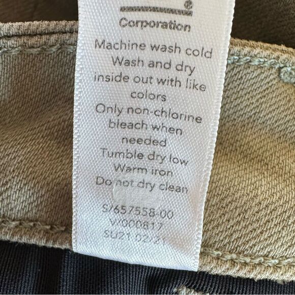 Athleta Flex Olive Green Straight Cropped Jeans Size 2 Petite - Picture 10 of 10